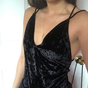 Crushed velvet body suit